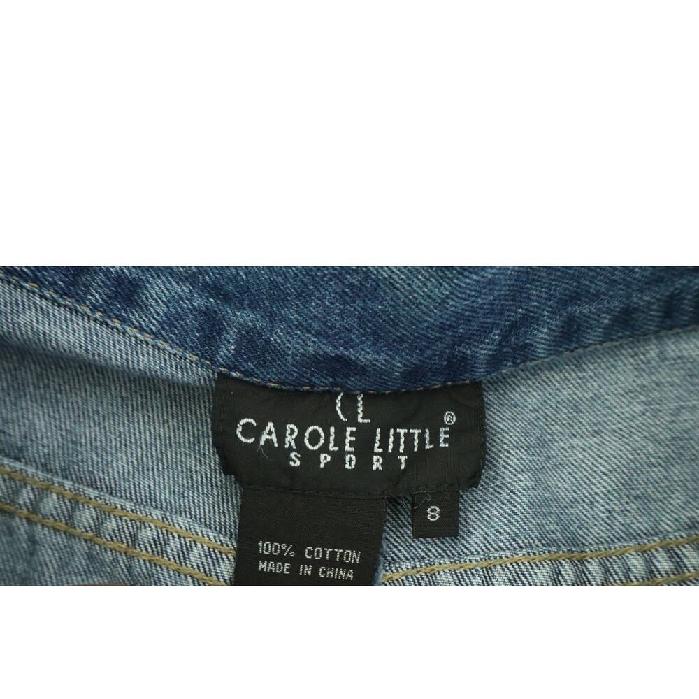 Vintage 90s Y2K Carole Little Sport Button Front Denim Midi Skirt Long Womens 8 - Picture 6 of 8